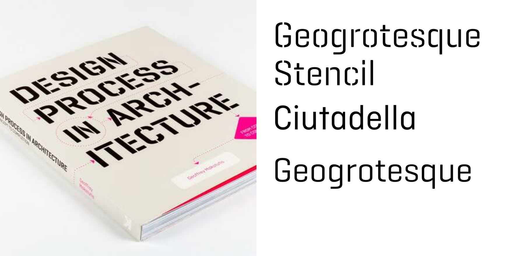 Design Process In Architecture Geoffrey Makstutis Fonts In Use