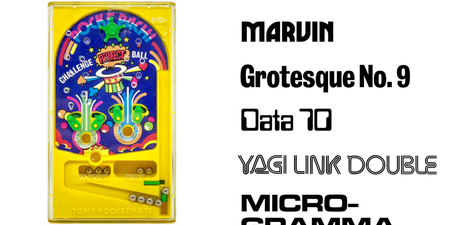 TOMY Pocketmate games - Fonts In Use