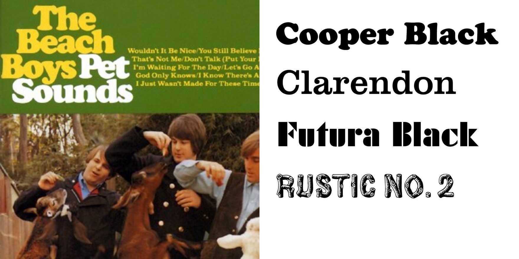 The beach boys pet sounds album cover fonts in use