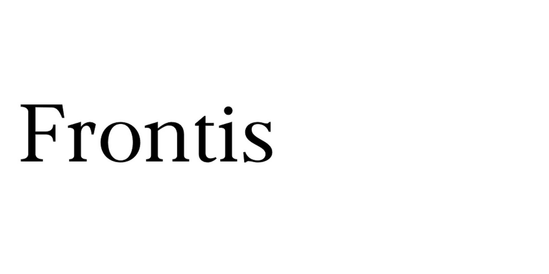 Frontis in use - Fonts In Use