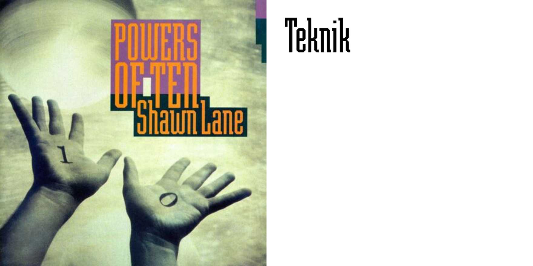 Shawn Lane – Powers of Ten album art - Fonts In Use