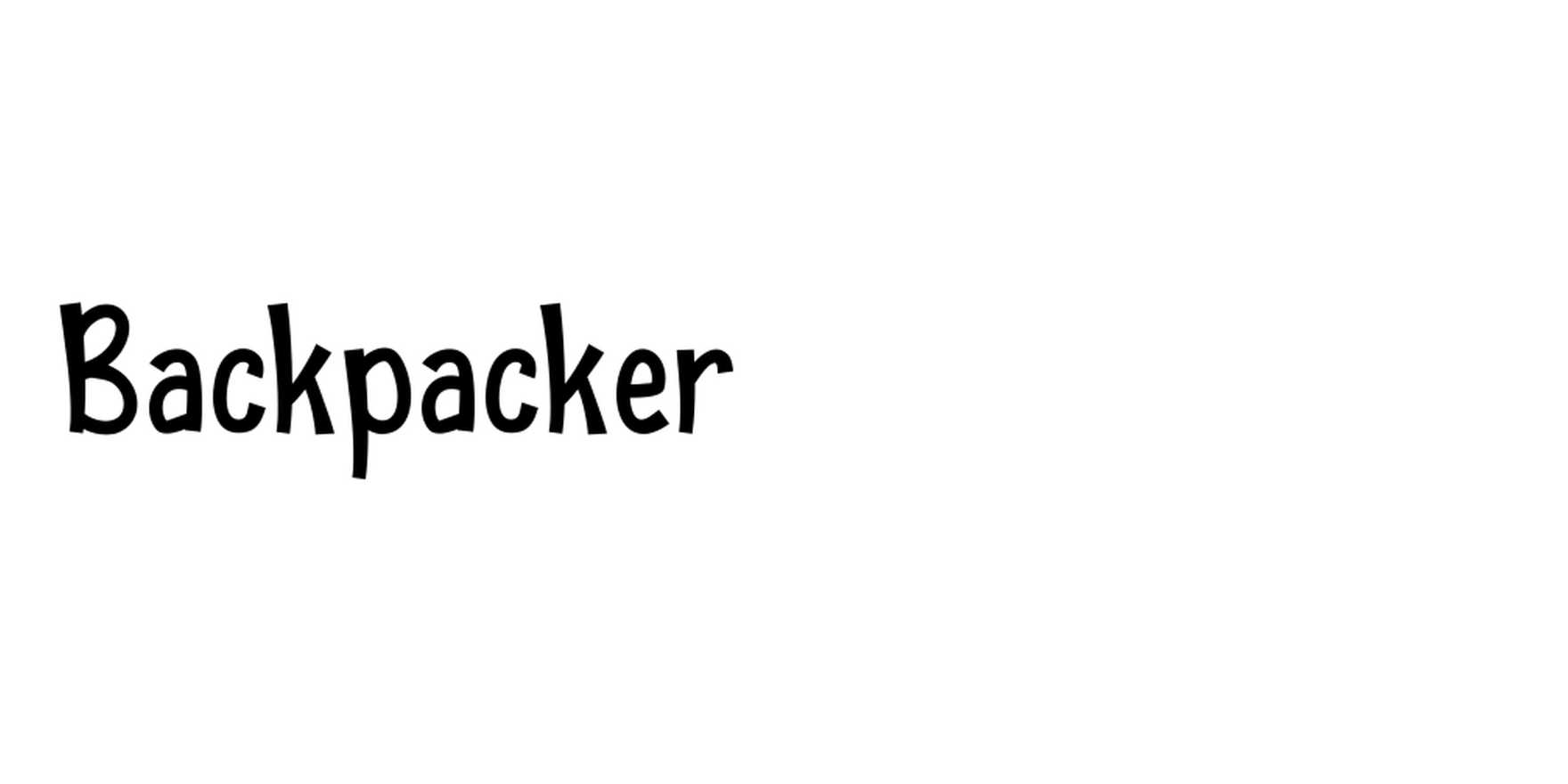 Backpacker in use - Fonts In Use