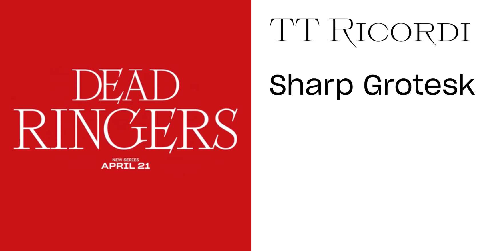 Dead Ringers miniseries Fonts In Use