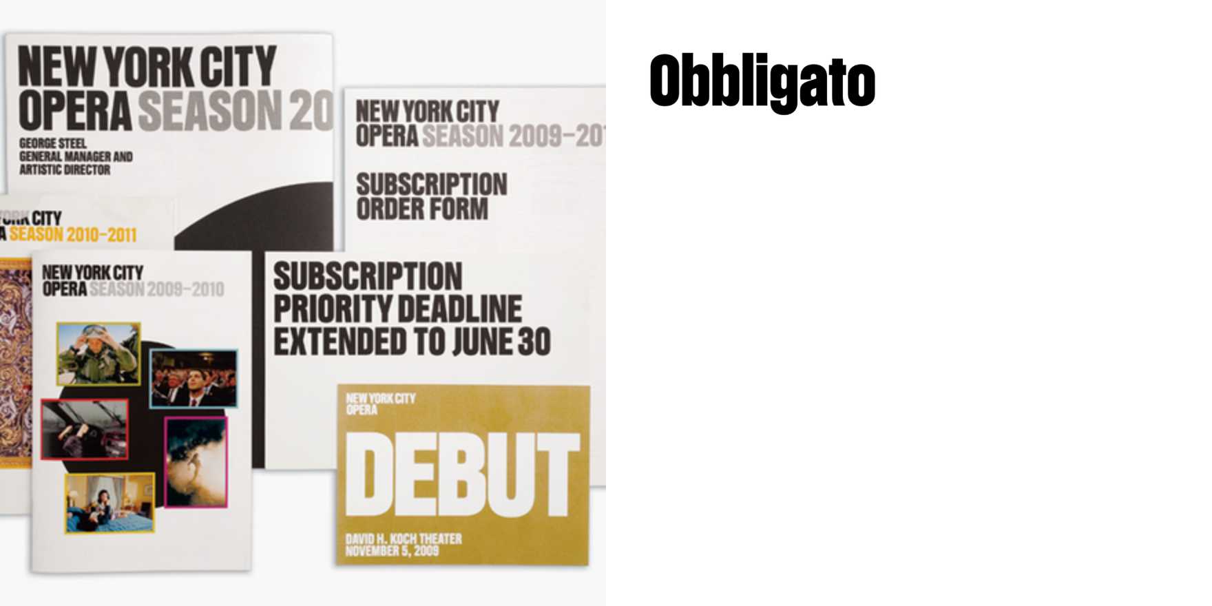 New York City Opera (2009–2013) - Fonts In Use