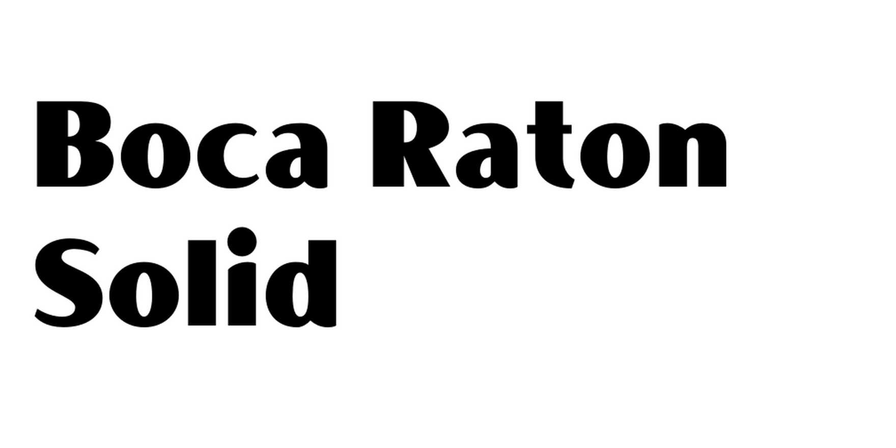 Boca Raton Solid in use - Fonts In Use