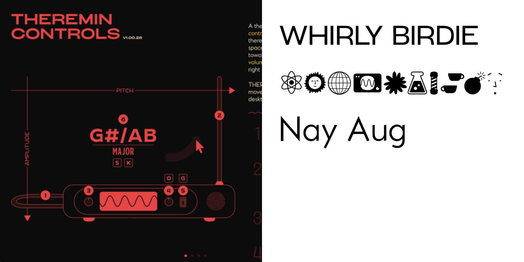 Theremix virtual theremin app - Fonts In Use