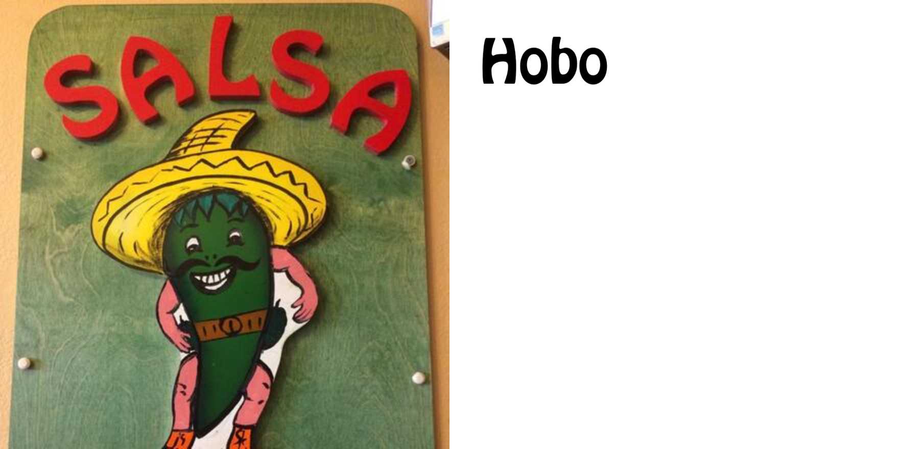 Salsa Bar Sign at Taqueria Guadalajara - Fonts In Use