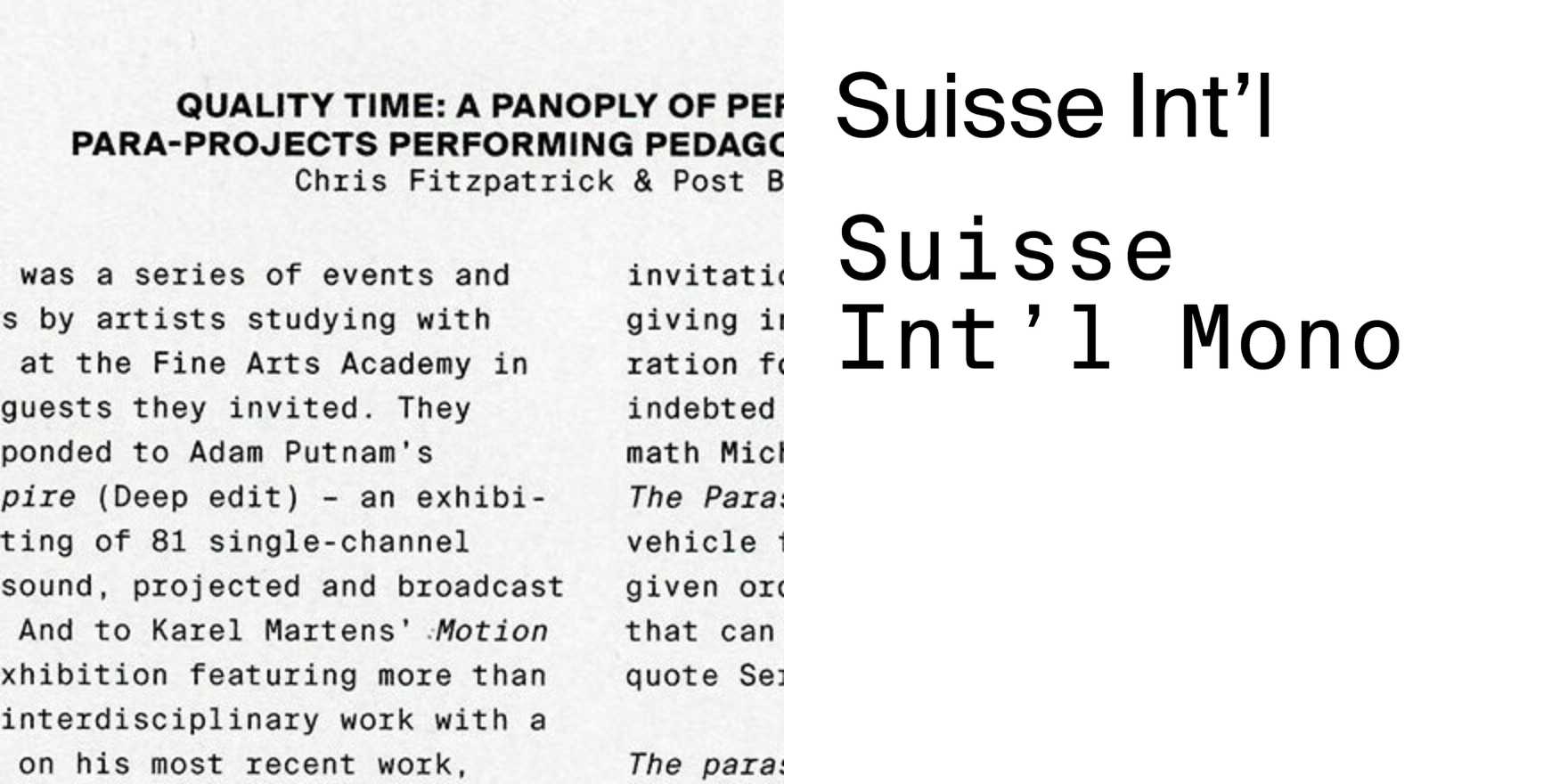 Quality Time - Fonts In Use, image size:1760x880