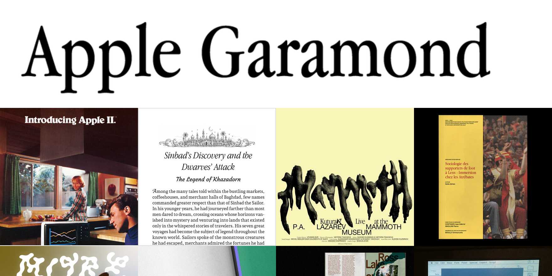 Apple Garamond in use - Fonts In Use