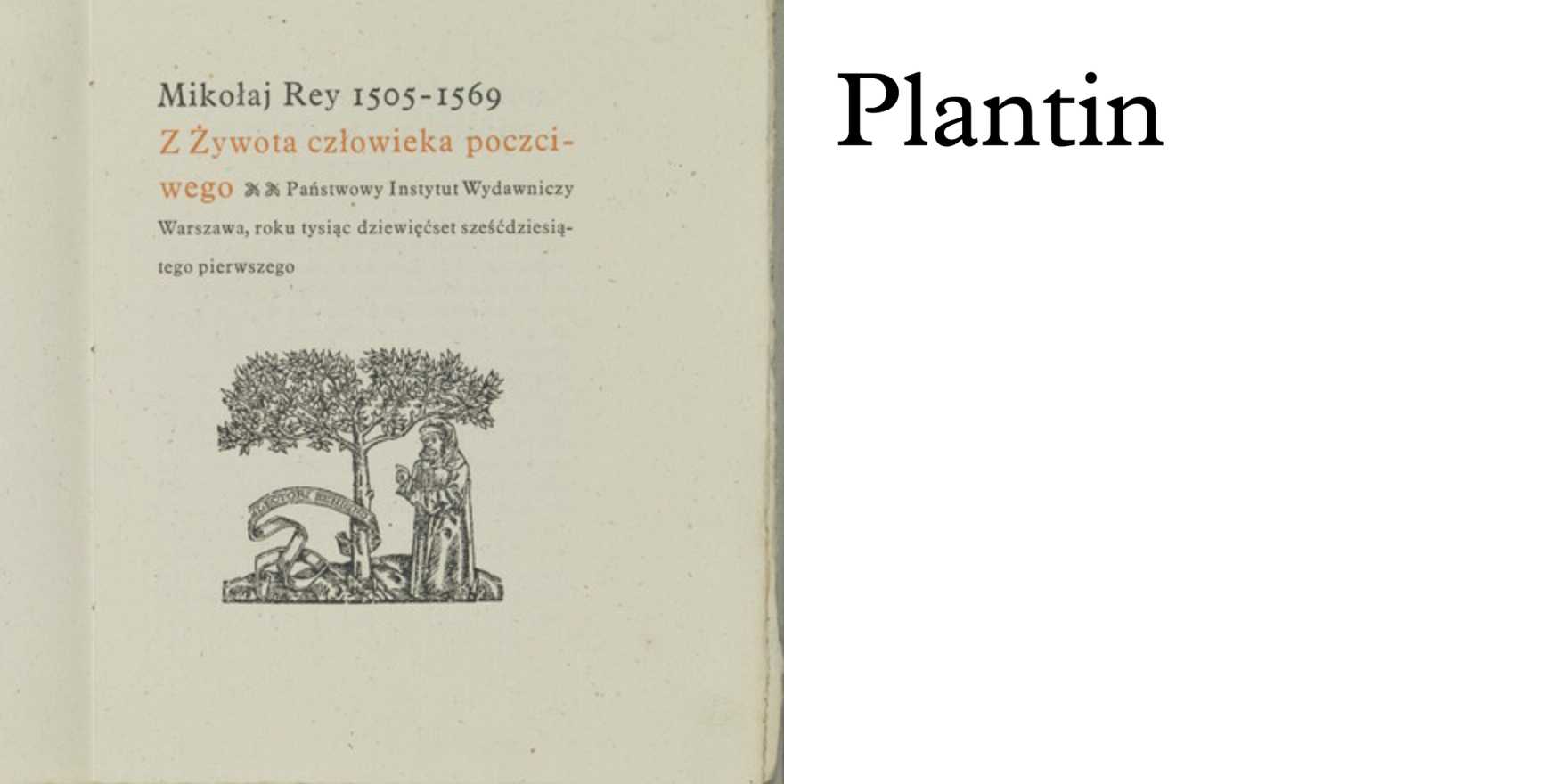 Mikołaj Rey: With the kind hearted man - Fonts In Use