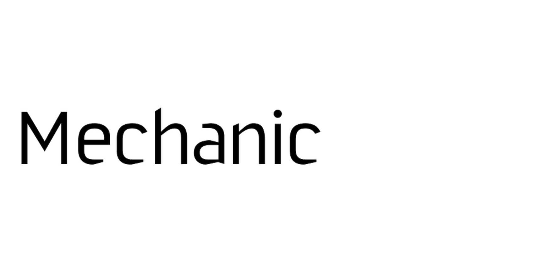 Mechanic in use - Fonts In Use