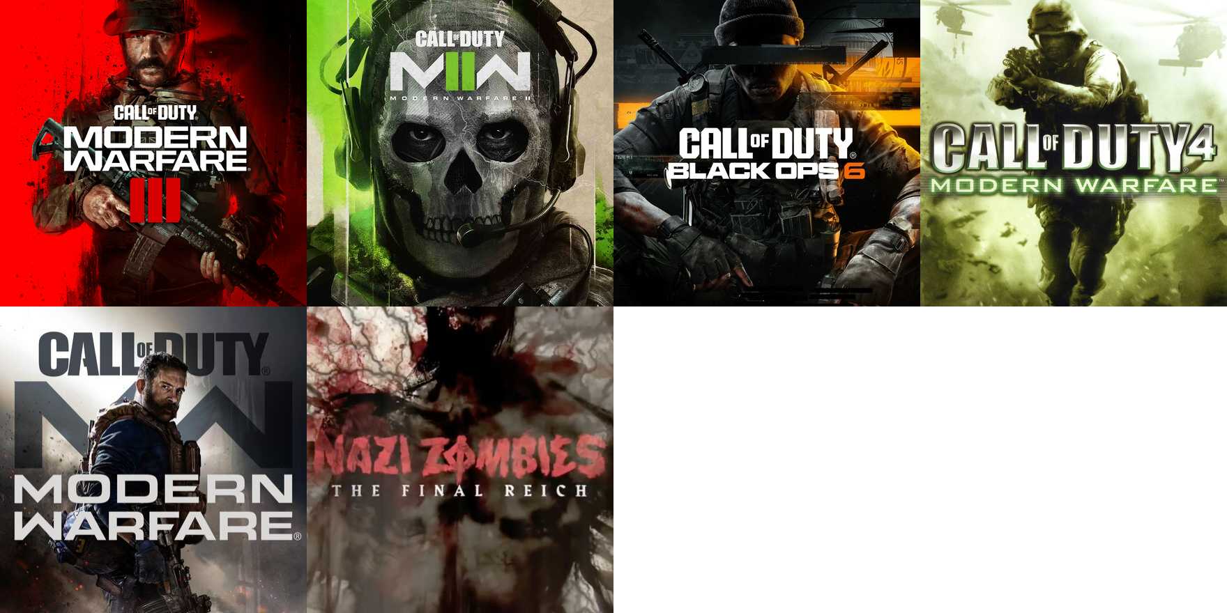 Call of Duty - Fonts In Use