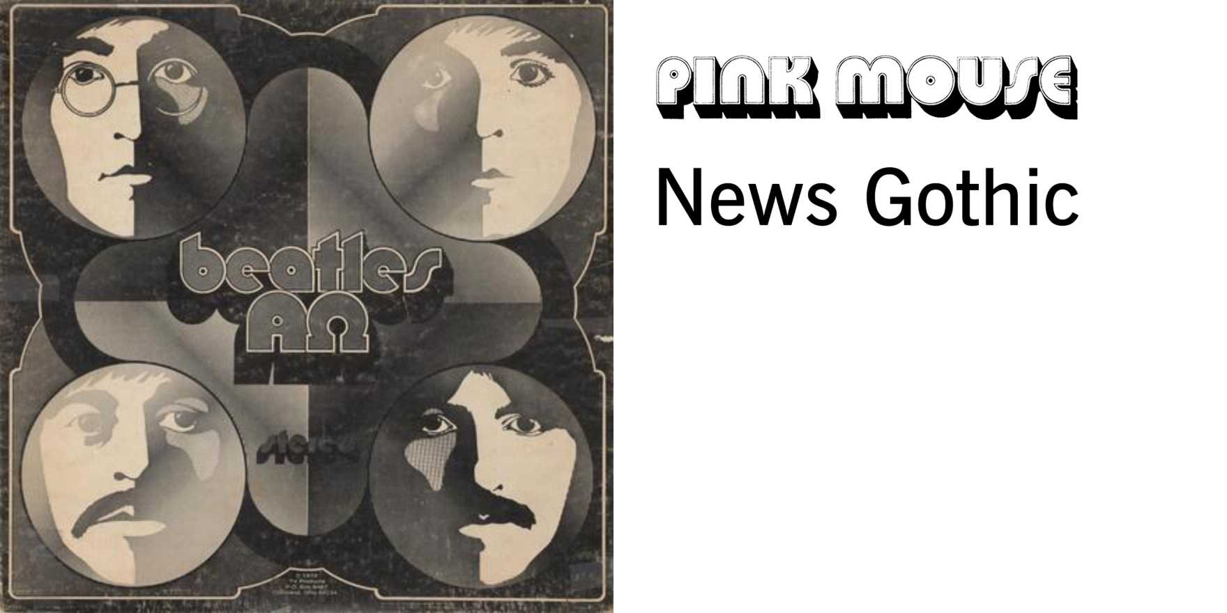 The Beatles – ΑΩ (Alpha Omega) album art - Fonts In Use
