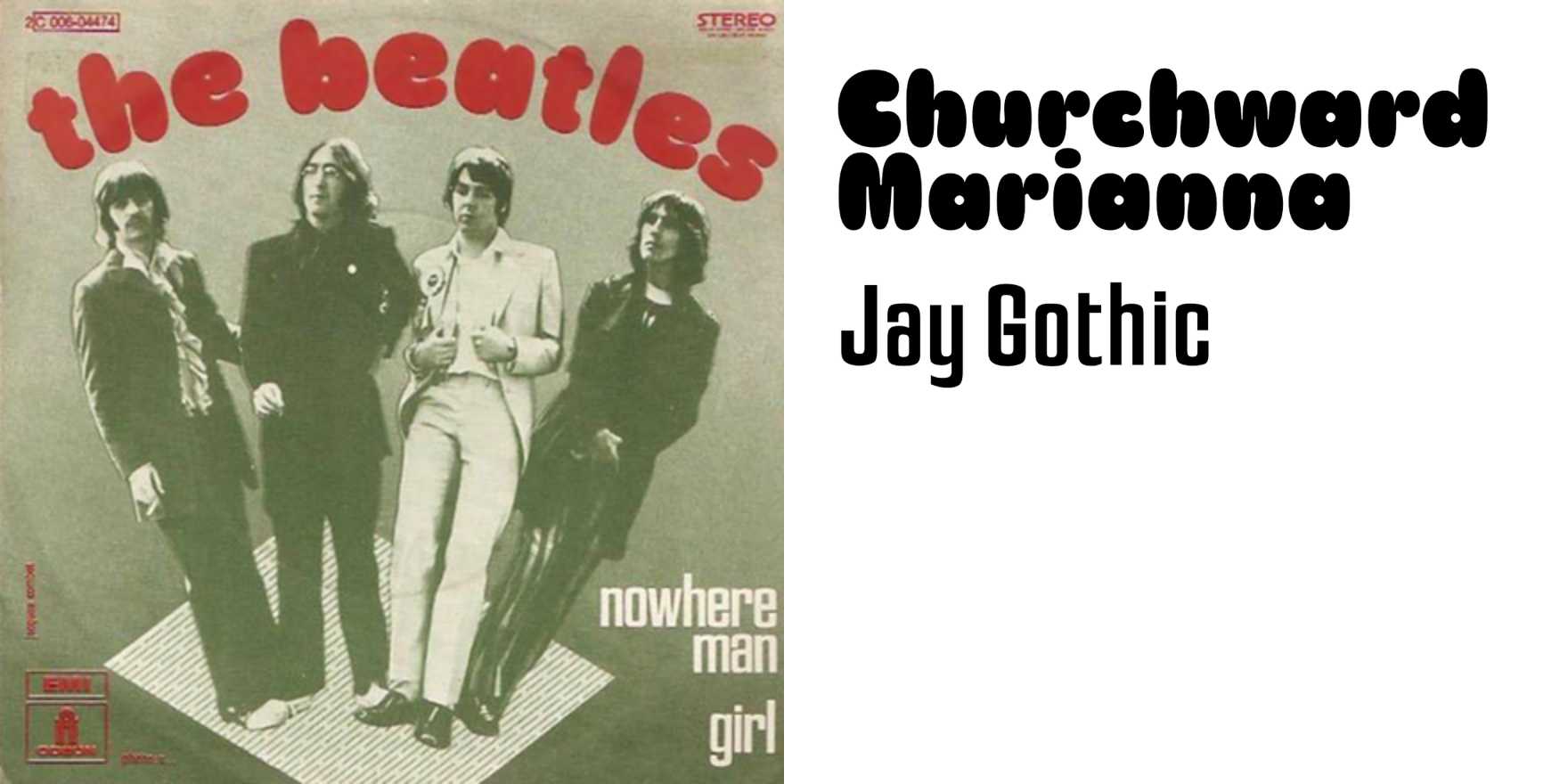 The Beatles – “Nowhere Man” / “Girl” French single cover - Fonts