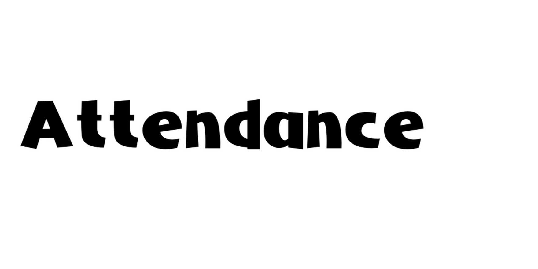 Attendance in use Fonts In Use