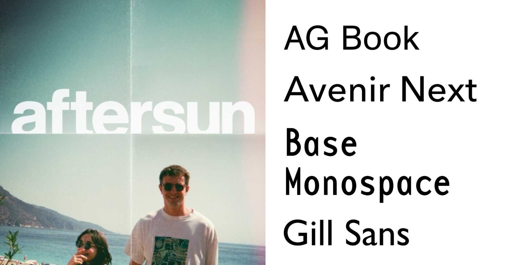 Aftersun movie posters Fonts In Use