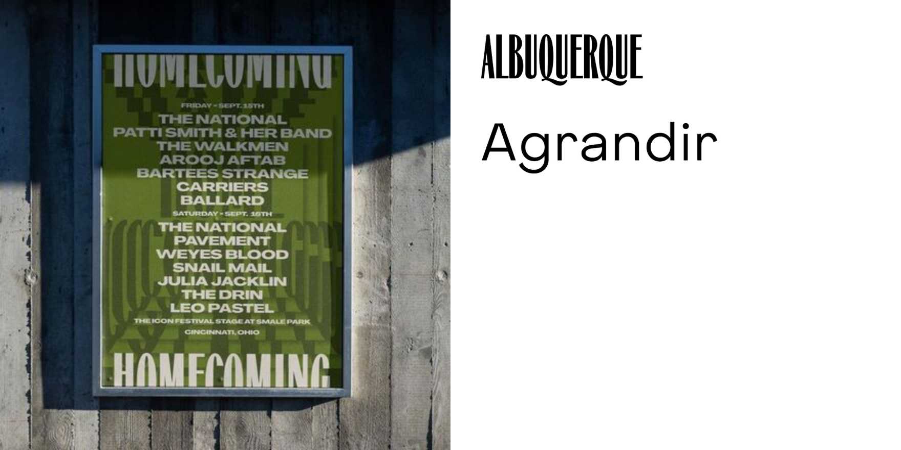 Festival 2023 poster Fonts In Use