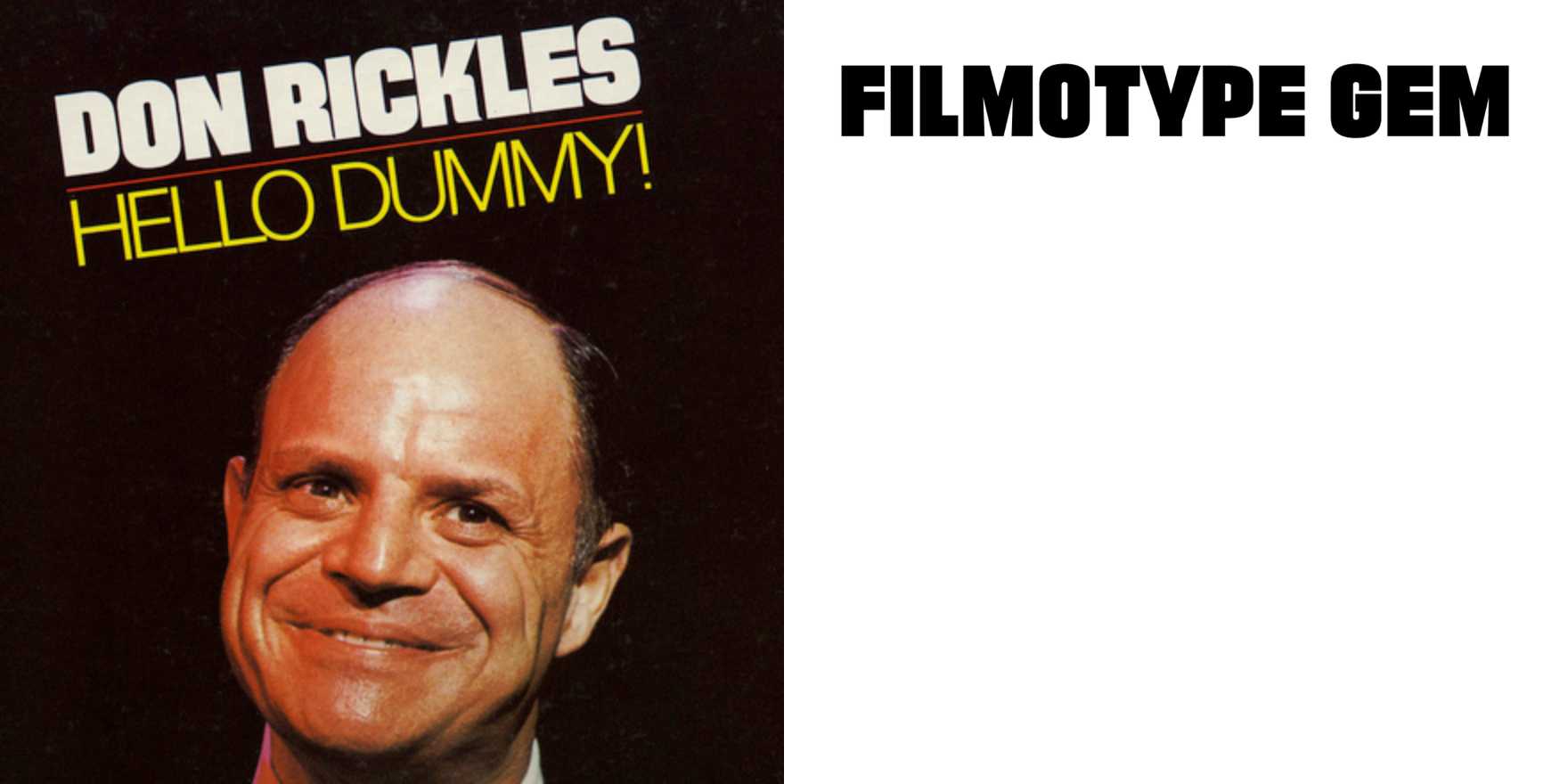 Don Rickles – Hello Dummy album cover - Fonts In Use