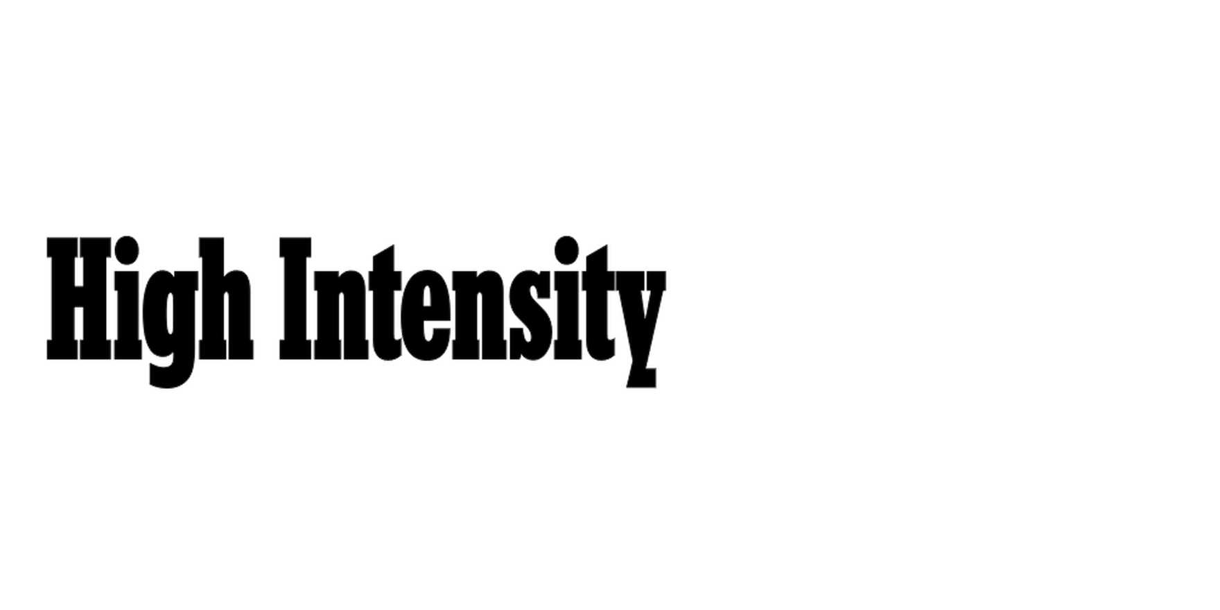 High Intensity in use - Fonts In Use
