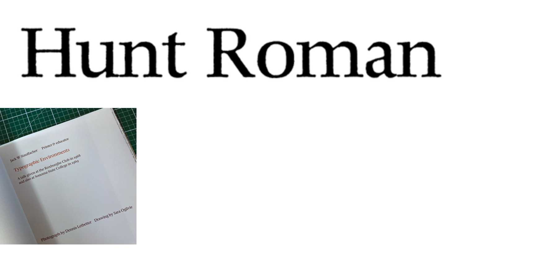 Hunt Roman in use - Fonts In Use