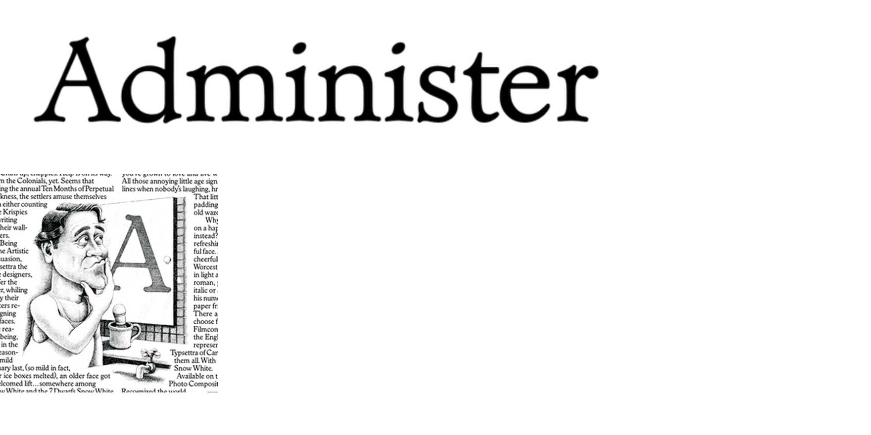 Administer in use - Fonts In Use