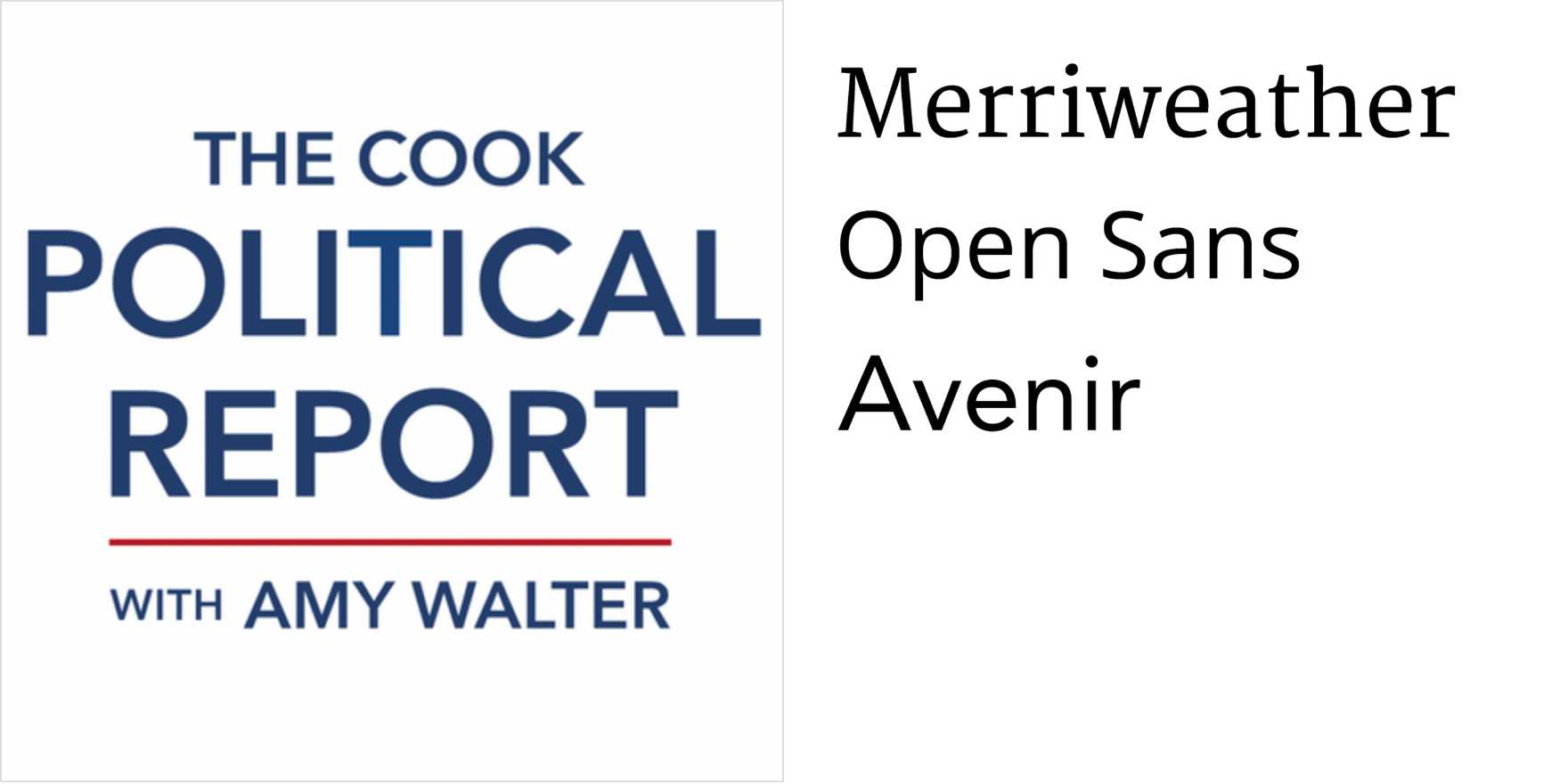 Cook Political Report logo and website - Fonts In Use