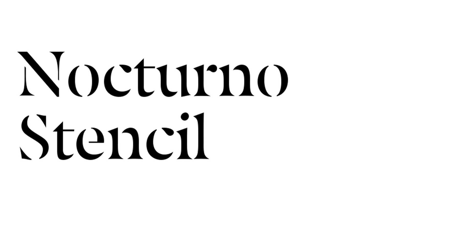 Nocturno Stencil in use Fonts In Use