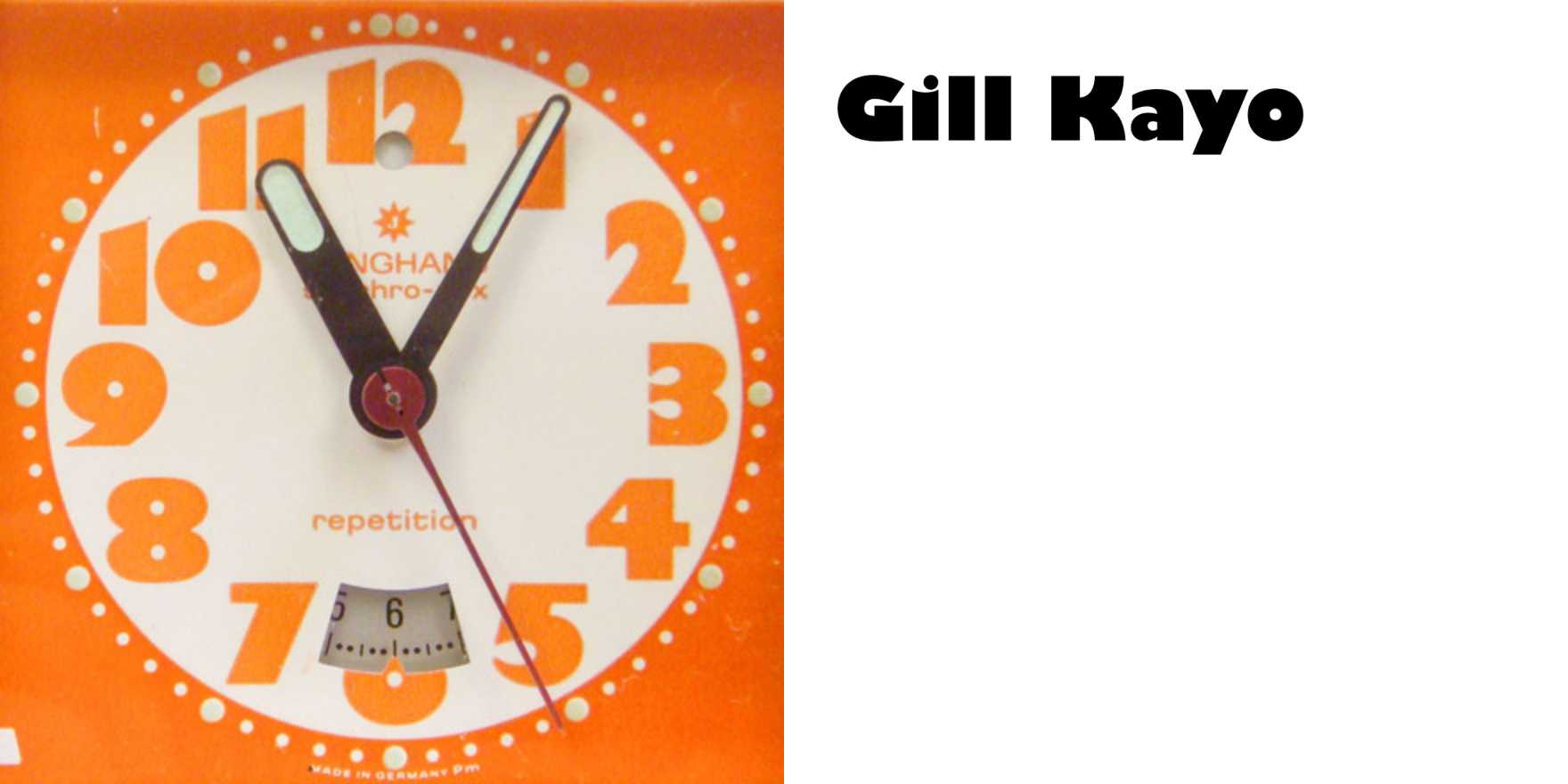 Junghans Gill Kayo Clock (1970s) - Fonts In Use