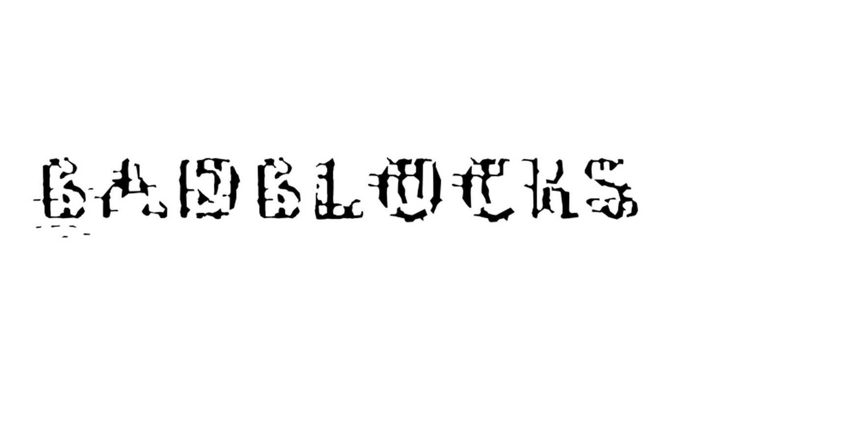 Badblocks in use - Fonts In Use