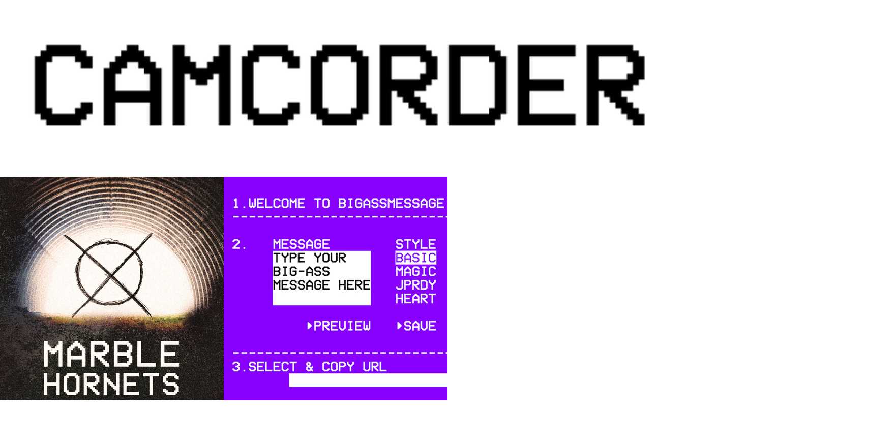 Camcorder in use Fonts In Use