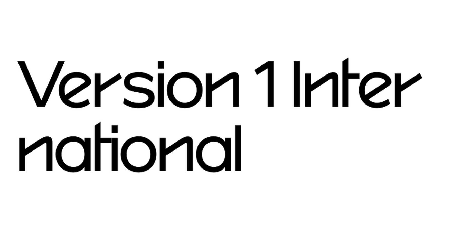 Version 1 International in use - Fonts In Use