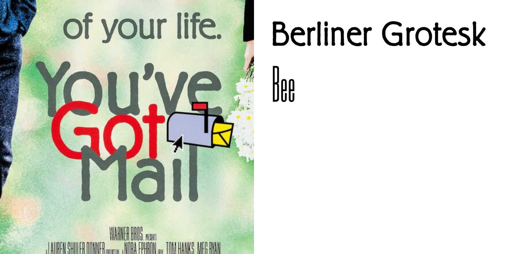 You've Got Mail movie poster - Fonts In Use, image size:1760x880