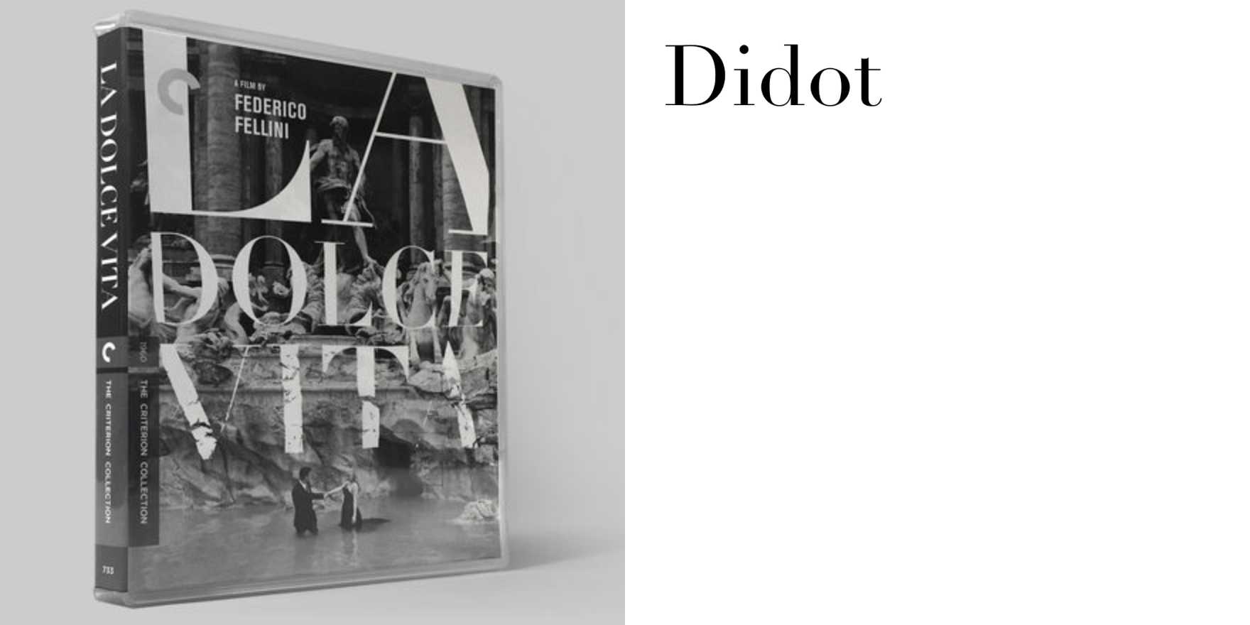 La Dolce Vita Criterion Collection Dvd Fonts In Use