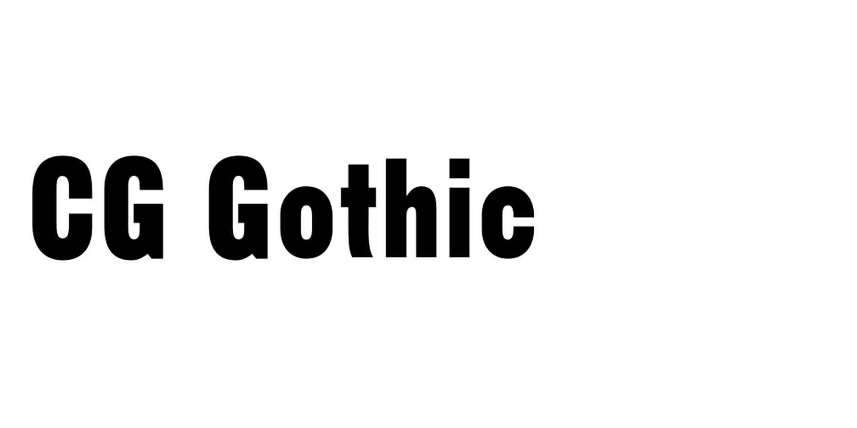 CG Gothic in use - Fonts In Use