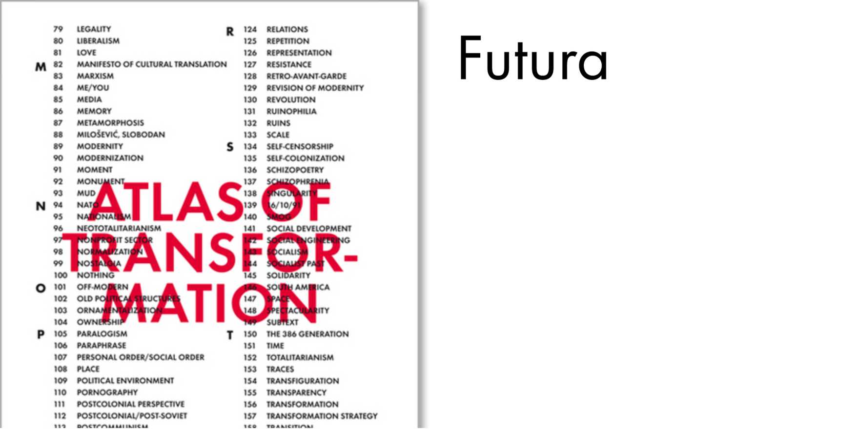 Atlas of Transformation - Fonts In Use