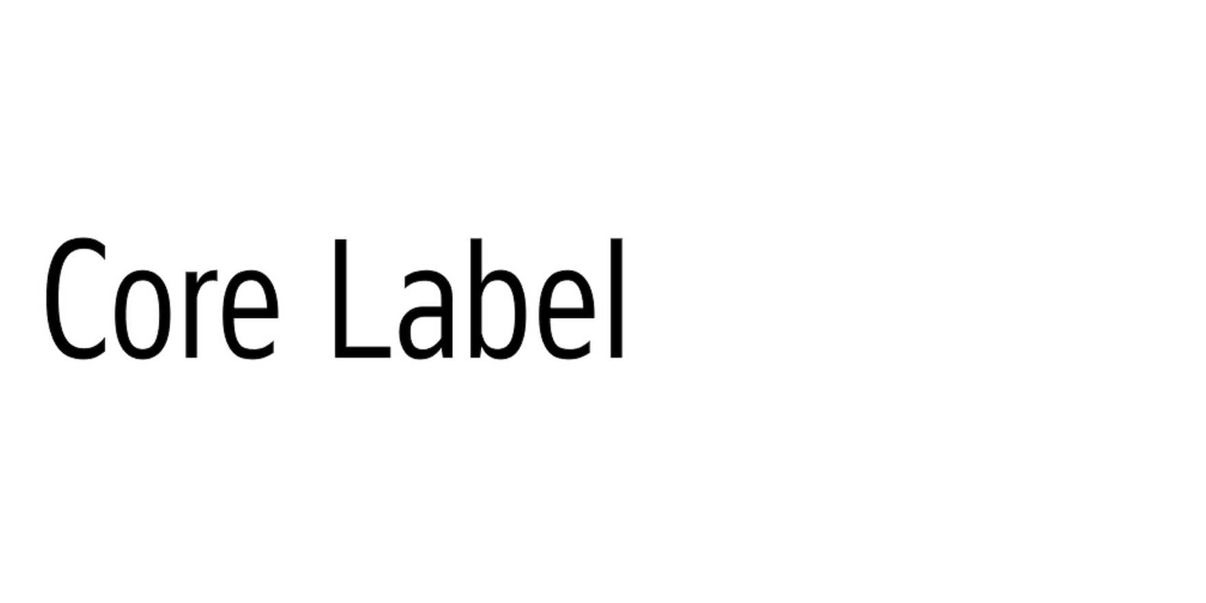 Core Label (Corefont) in use - Fonts In Use