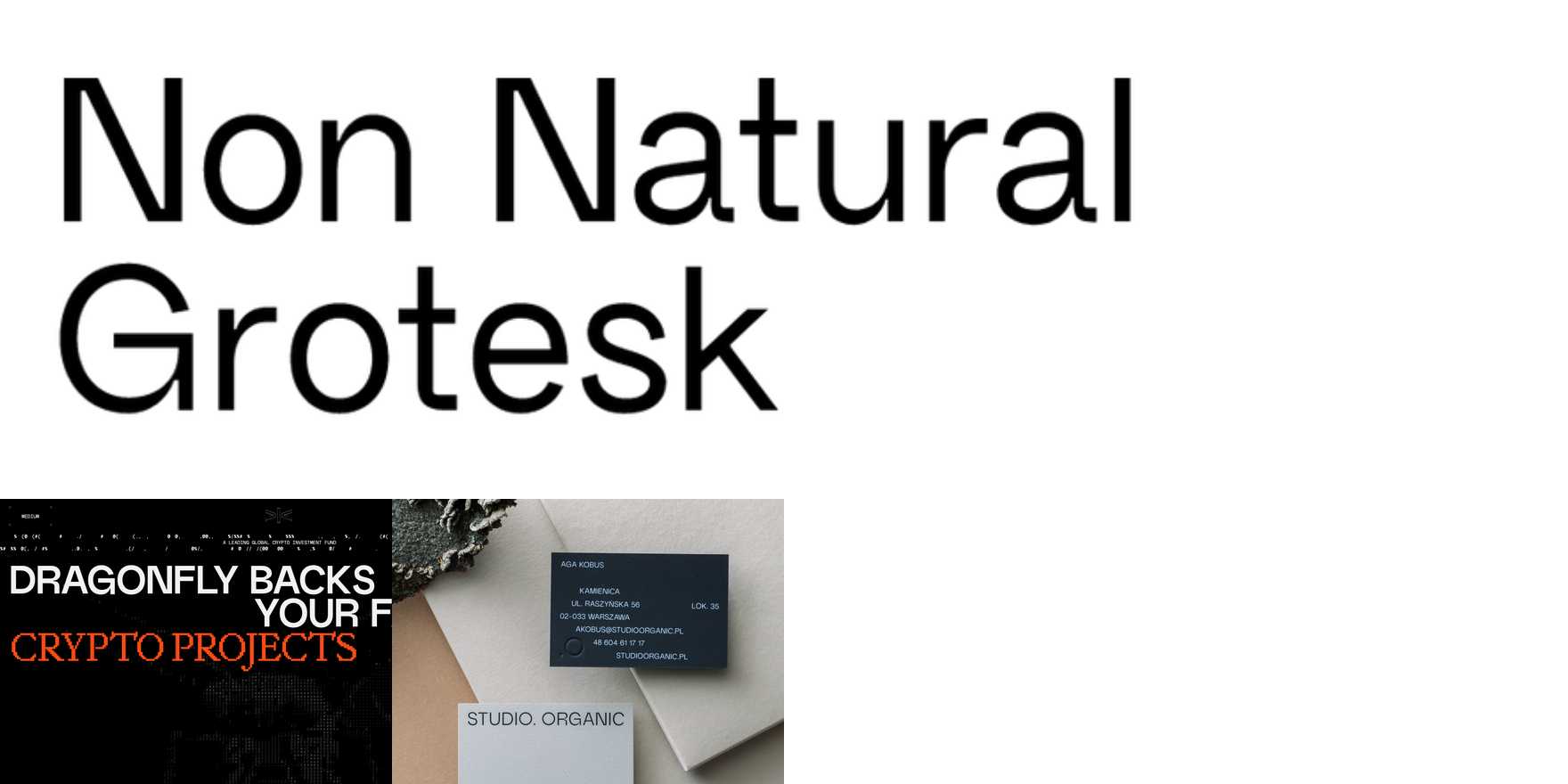 Non Natural Grotesk in use - Fonts In Use