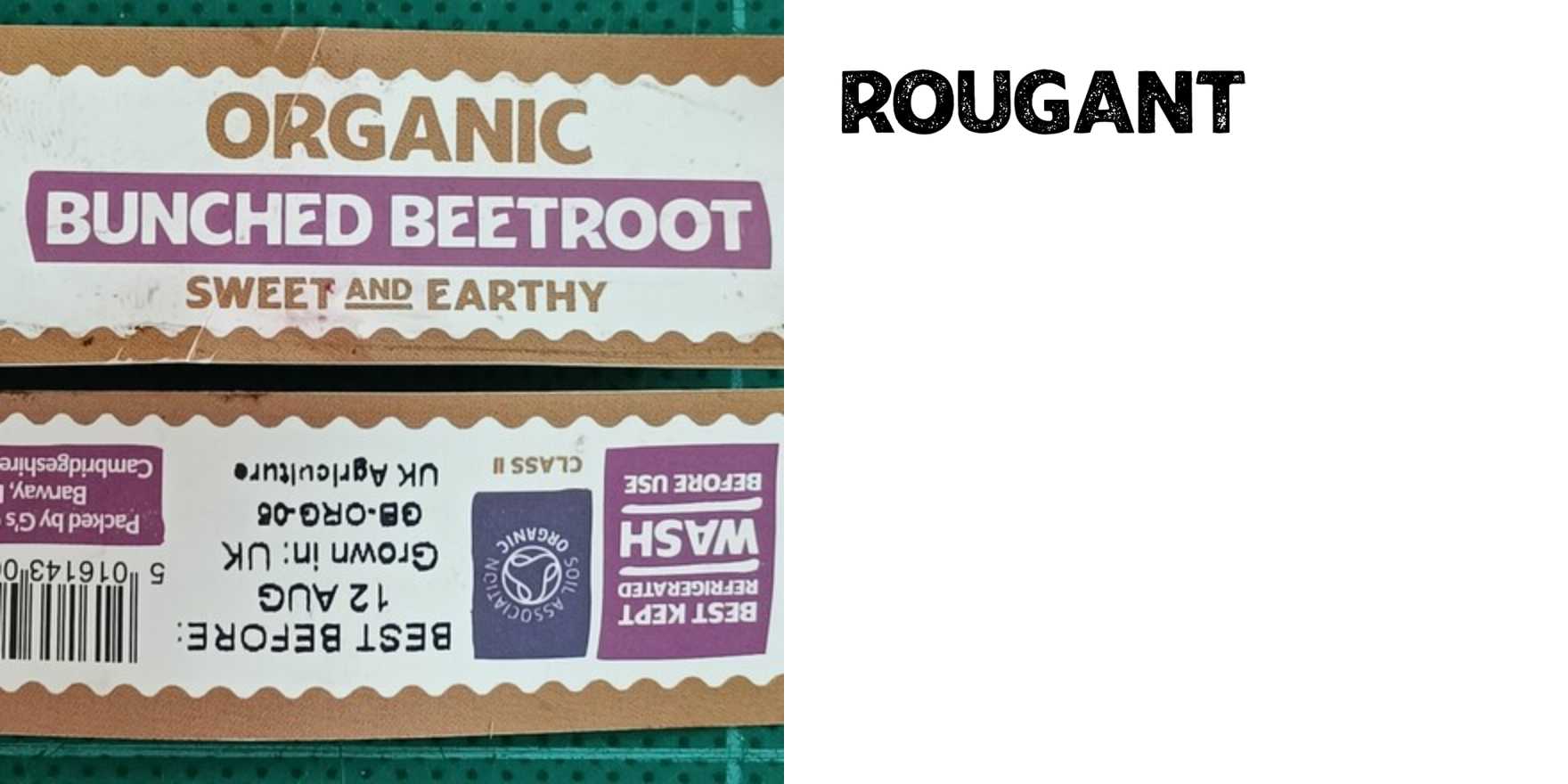G’s Organic Bunched Beetroot - Fonts In Use