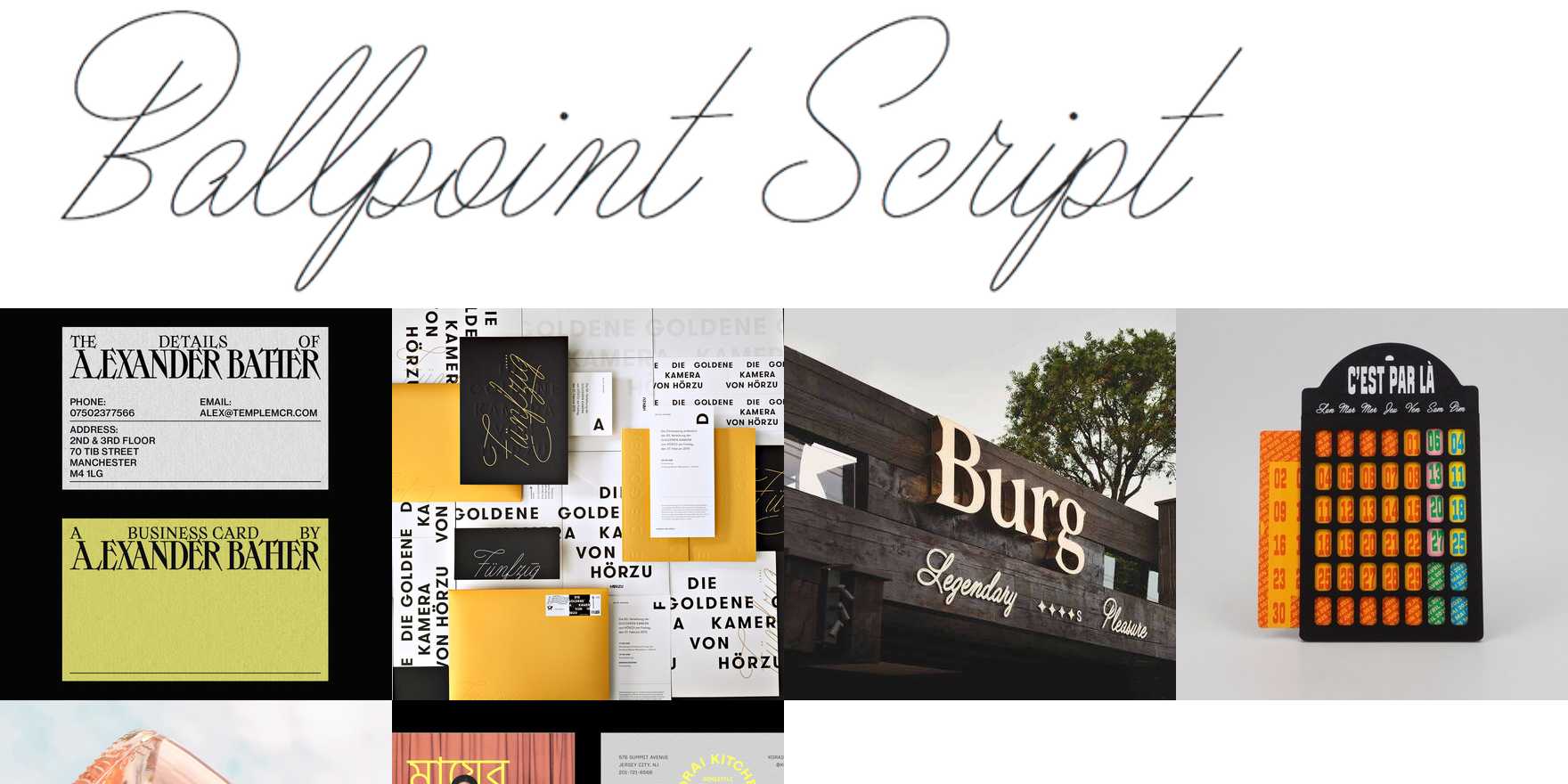 Ballpoint Script in use - Fonts In Use