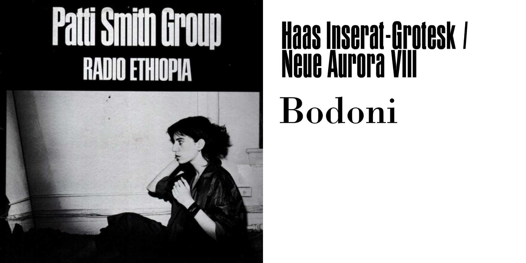 Patti Smith Group – Radio Ethiopia album art - Fonts In Use