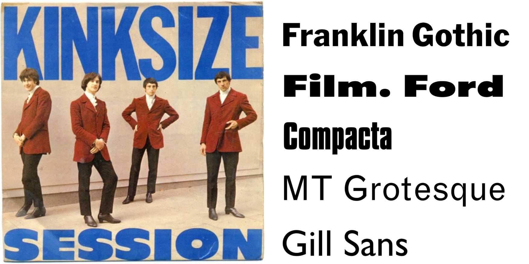 The Kinks – Kinksize Session EP album art - Fonts In Use