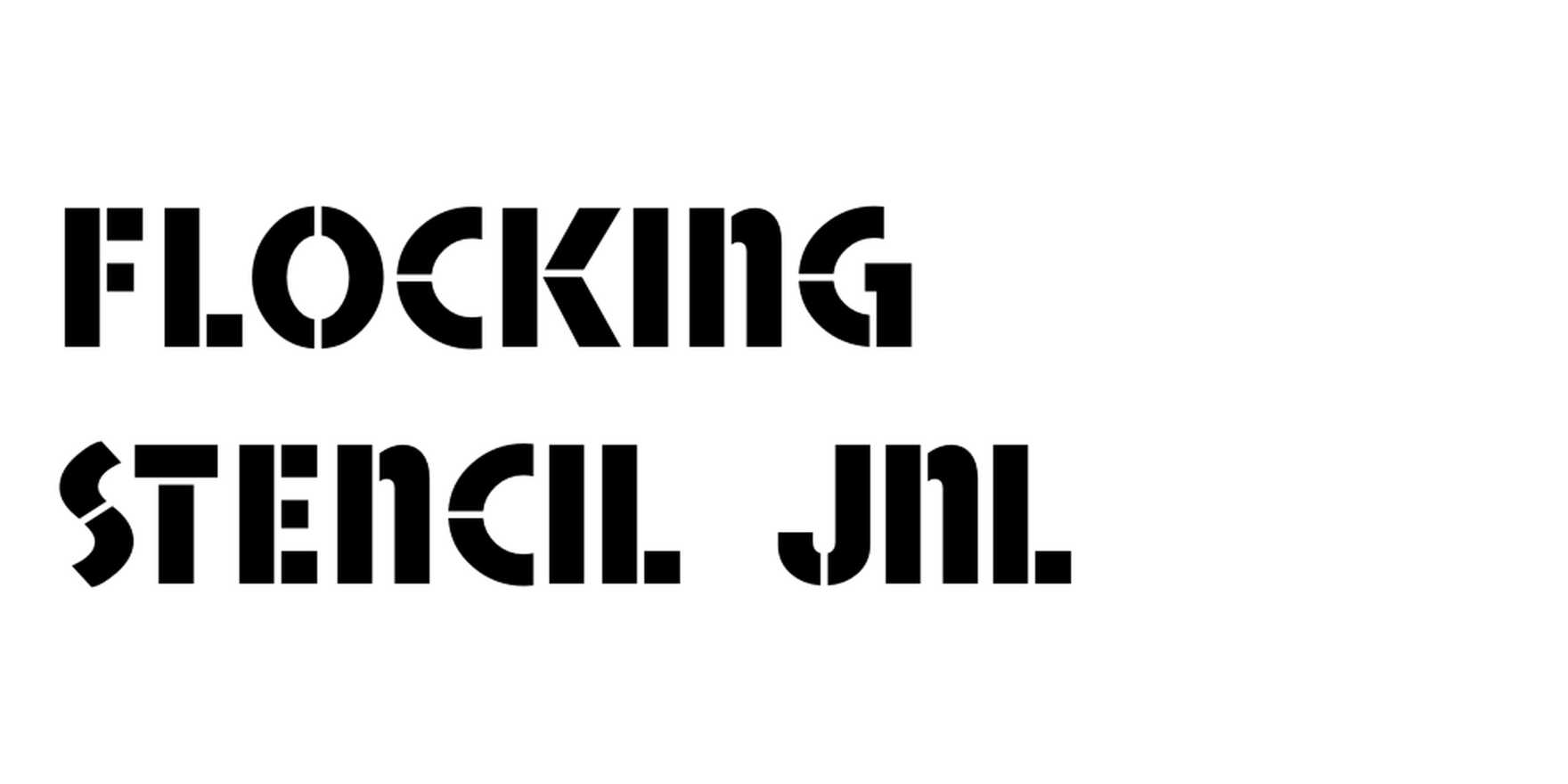 Flocking Stencil JNL in use - Fonts In Use