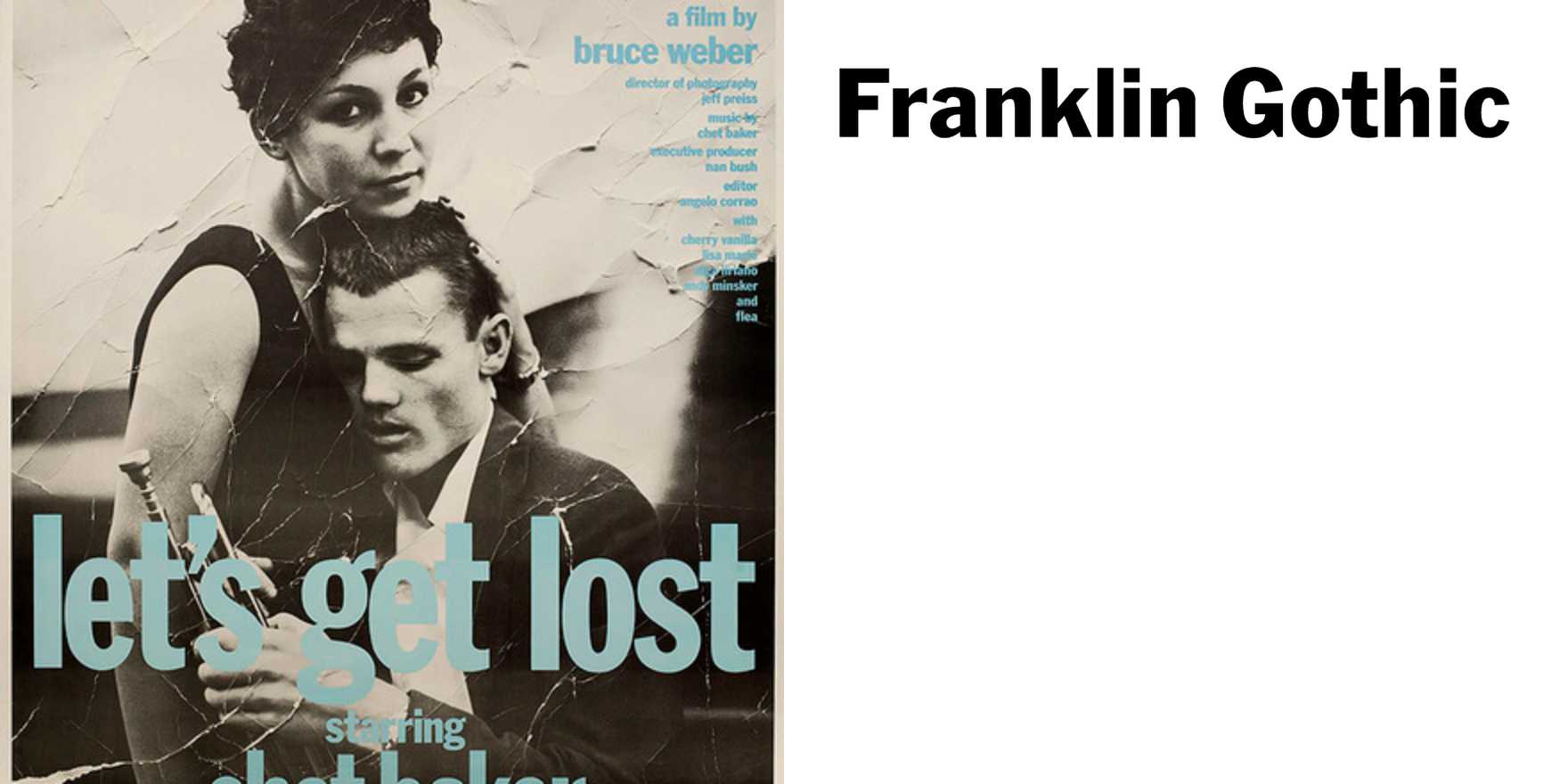 Let's get lost movie poster series - Fonts In Use