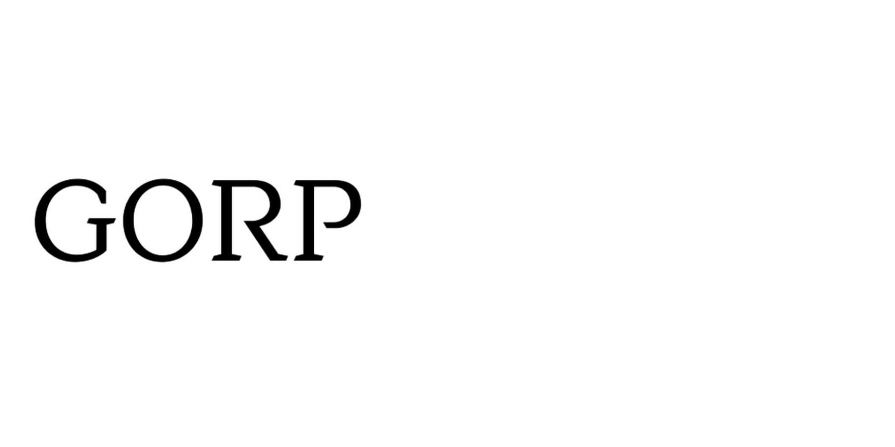 GORP in use - Fonts In Use