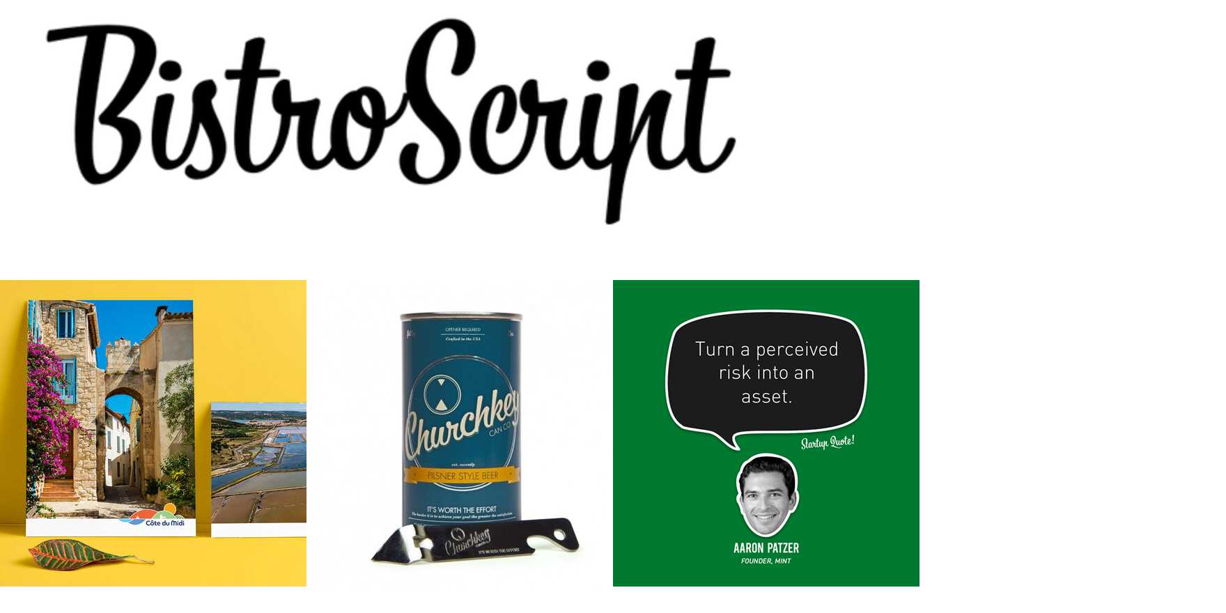 BistroScript in use Fonts In Use