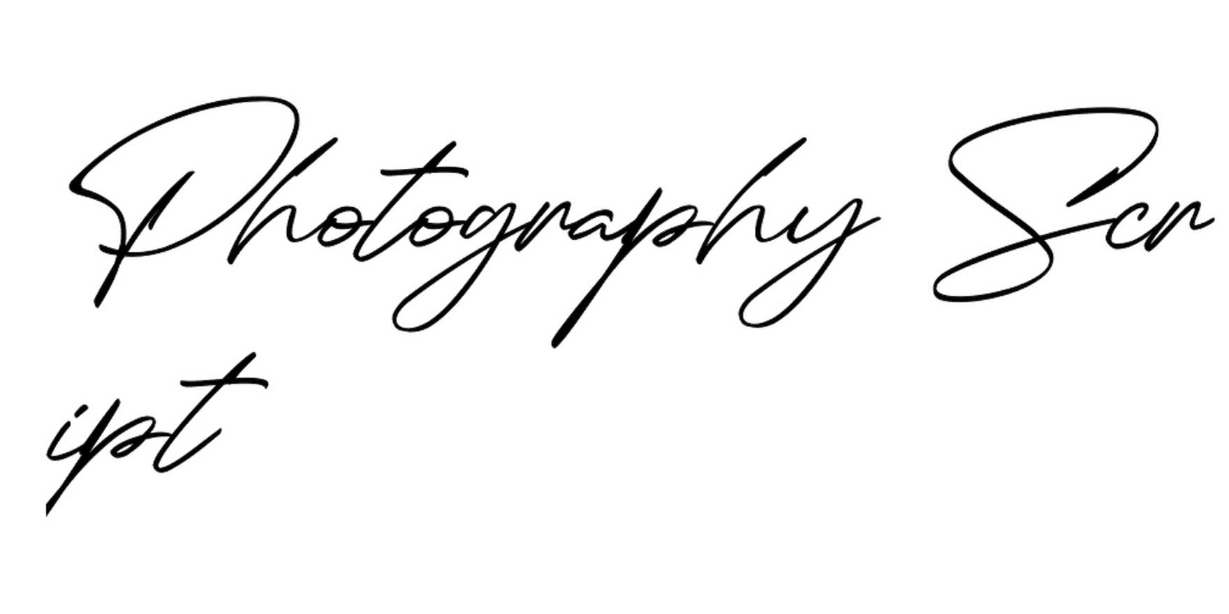 Photography Script in use - Fonts In Use