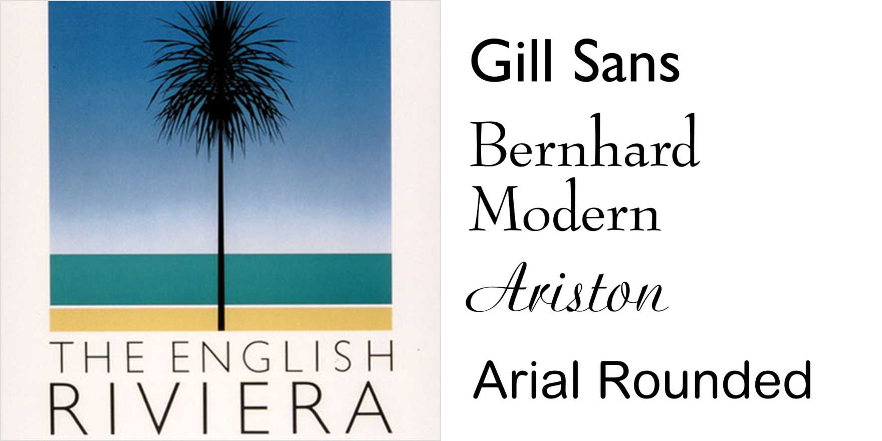 The English Riviera tourism posters - Fonts In Use