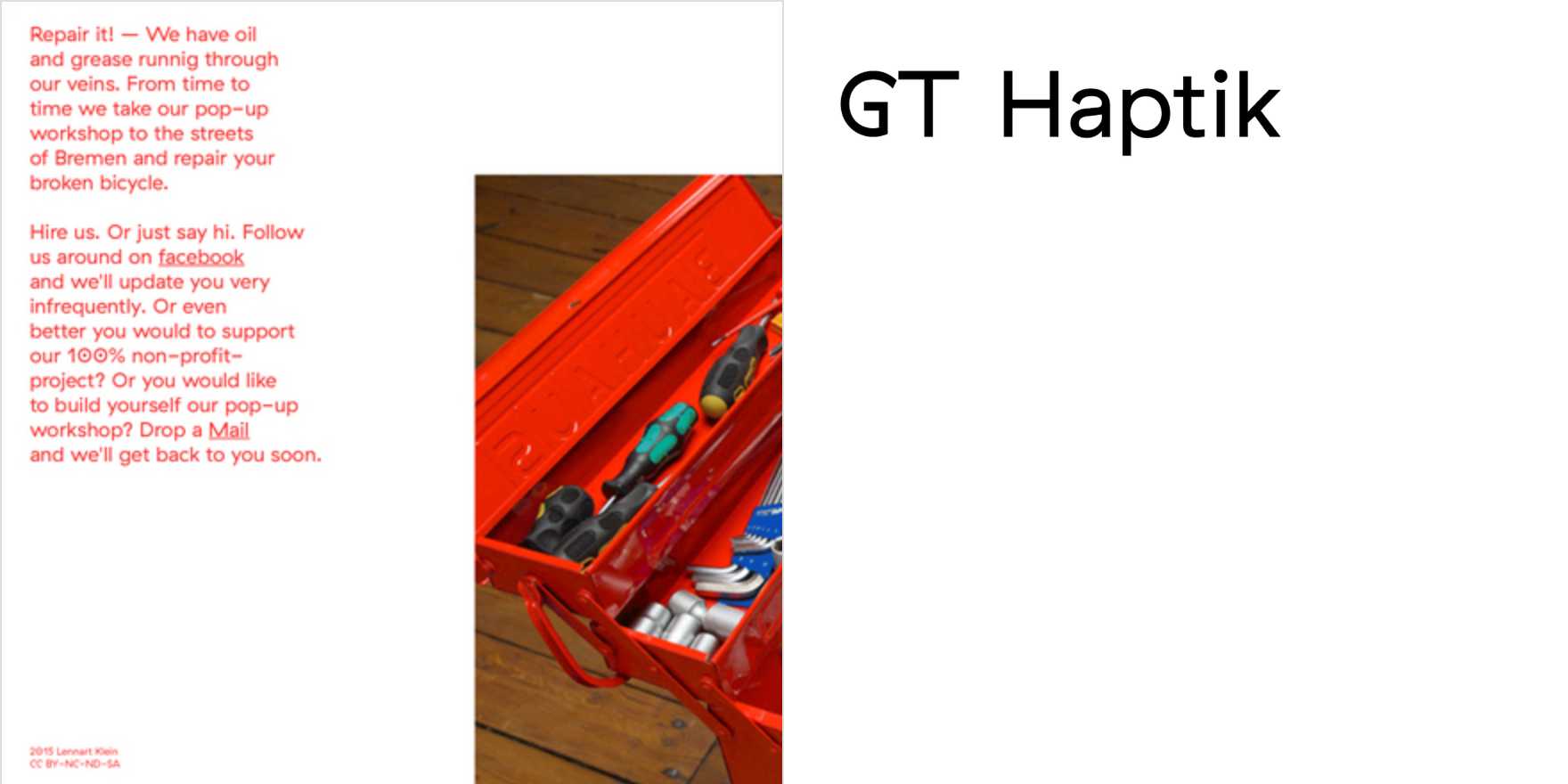 Repair it! - Fonts In Use