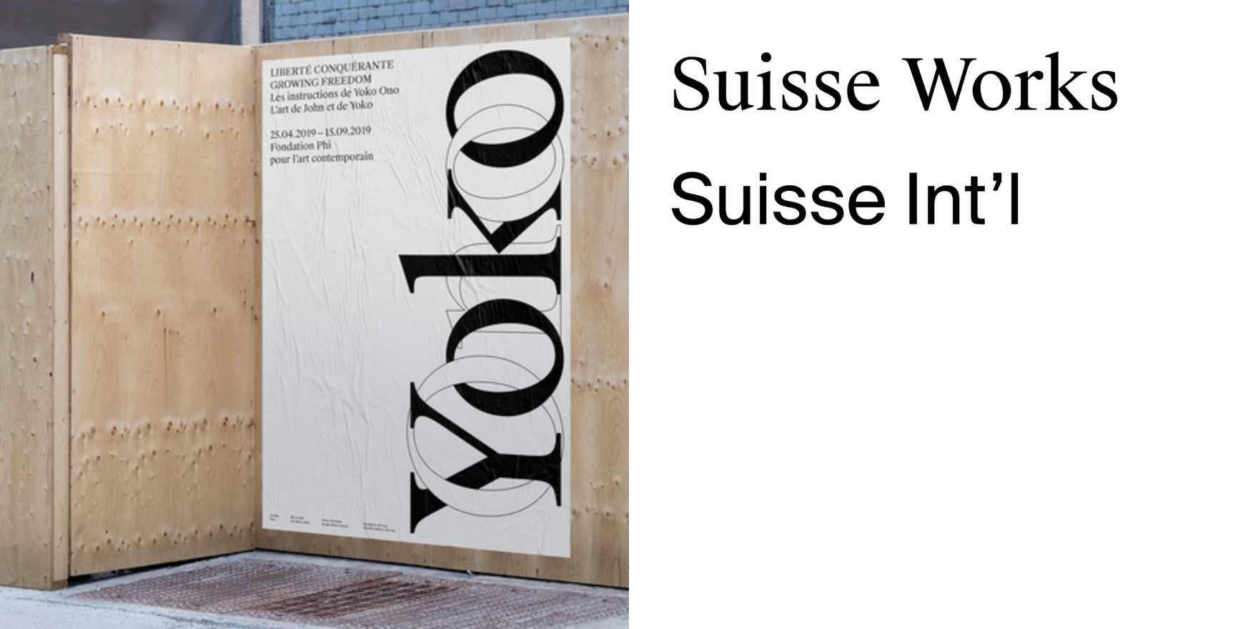 Yoko Ono – Growing Freedom exhibition and catalog - Fonts In Use