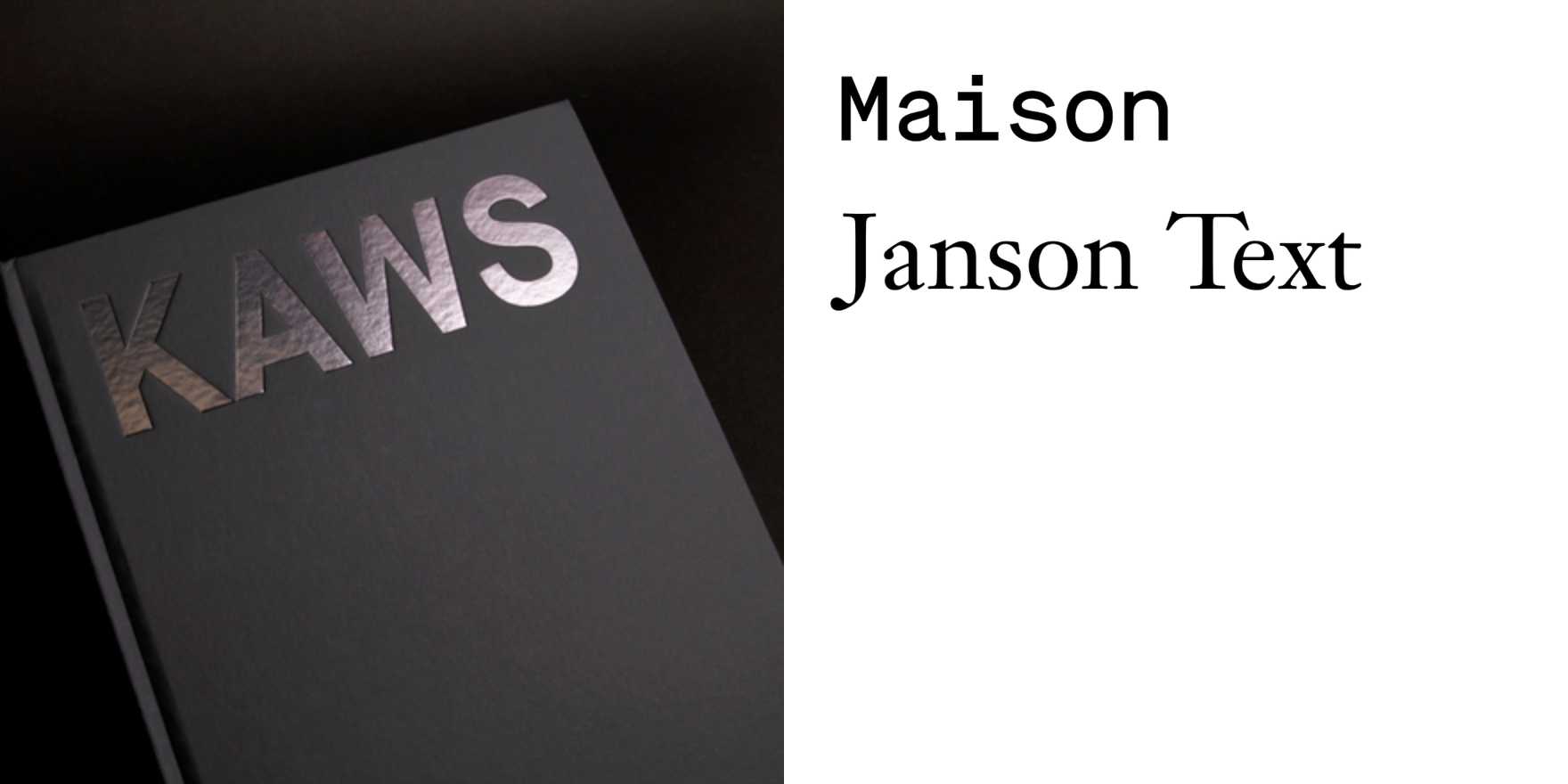 KAWS: Blackout exhibition catalogue - Fonts In Use